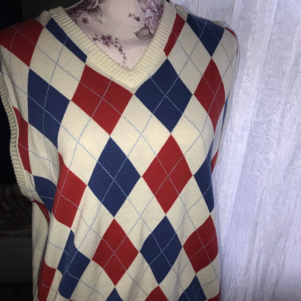 Argyle Print Vest